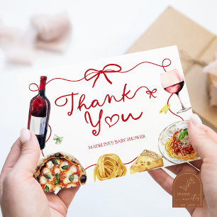D'accompagnement Carte de remerciement rouge coquette That's Amore