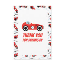 Carte de remerciement Thème Voiture de Course