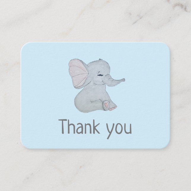 D'accompagnement Carte de remerciements adorable de baby shower d'é (Devant)