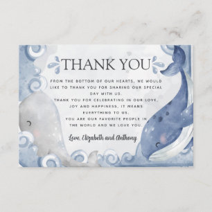 D'accompagnement Carte de remerciements baleine