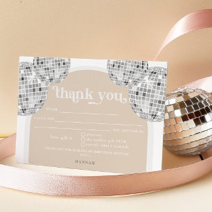 D'accompagnement Carte de remerciements de Fête des mariées Silver