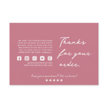 Carte de remerciements des petites entreprises - A