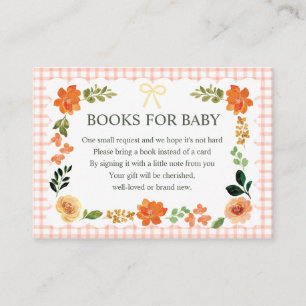 D'accompagnement Carte de renvoi pour Baby Shower Terracotta Gingha
