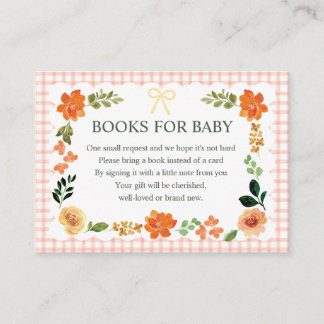 D'accompagnement Carte de renvoi pour Baby Shower Terracotta Gingha
