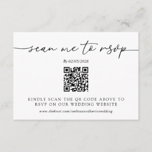 D'accompagnement Carte de réponse au code QR de RSVP de mariage