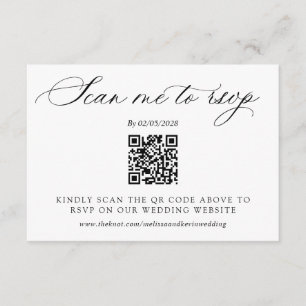 D'accompagnement Carte de réponse au code QR de RSVP de mariage