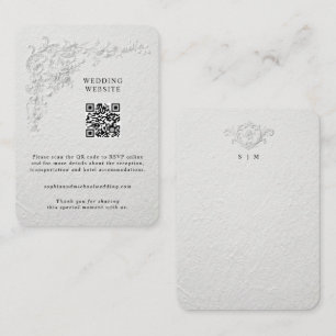 D'accompagnement Carte de Réponse avec Motif Floral en Relief Faux