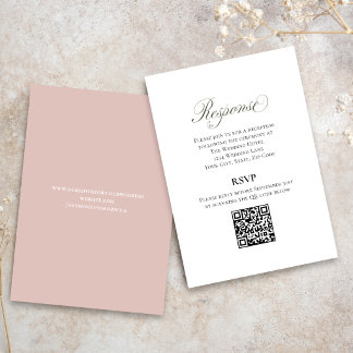 D'accompagnement Carte de réponse de mariage à code QR avec écritur