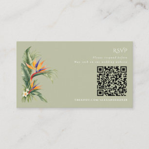 D'accompagnement Carte de réponse de mariage QR Code pour destinati