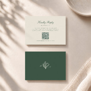 D'accompagnement Carte de réponse de mariage QR Muguet