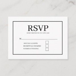 D'accompagnement carte de réponse élégante pour mariage incluse 