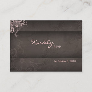 D'accompagnement Carte de réponse mariage rose brun