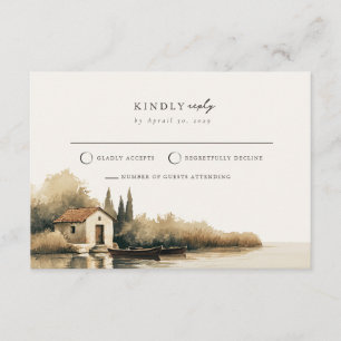 D'accompagnement Carte de réponse par courrier pour mariage au bord