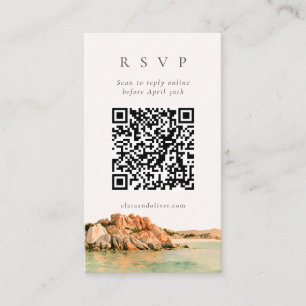 D'accompagnement Carte de réponse QR Code de mariage Terracotta Sar