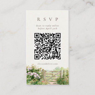D'accompagnement Carte de réponse QR Code Mariage Allée de Provence