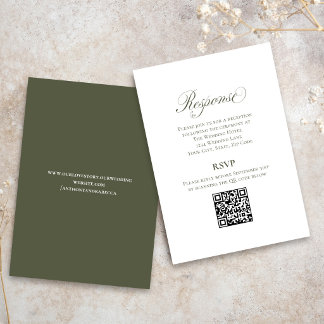 D'accompagnement Carte de réponse QR Code pour mariage avec écritur