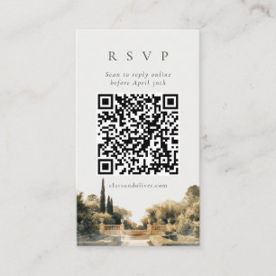D'accompagnement Carte de réponse QR Code pour mariage sur terrasse