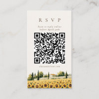 Carte de réponse QR Code pour un mariage toscan av