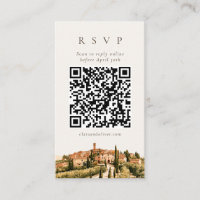 Carte de réponse QR Code Tuscany Hill Town Italie 