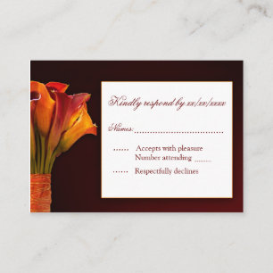 D'accompagnement Carte de réponse RSVP Calla lily