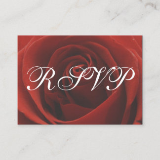 D'accompagnement Carte de réponse RSVP de mariage rouge classique