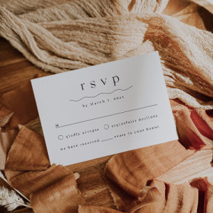 D'accompagnement Carte de réponse RSVP de mariage simple moderne