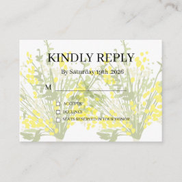 D'accompagnement Carte de réponse RSVP Fleurie Grise Argent Violet 