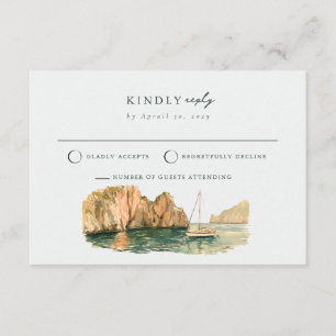 D'accompagnement Carte de réponse RSVP pour mariage sur un voilier