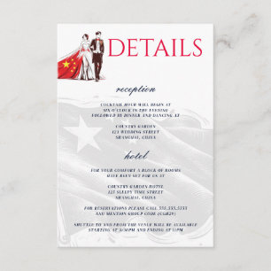 D'accompagnement Carte de réservation pour couple en Chine