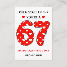 Carte de Saint-Valentin 67 Enfants en classe Cœur 