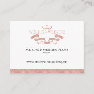 D'accompagnement Carte de site Internet Mariage Gold Crest Rose cla