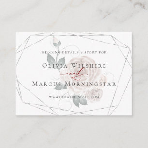 D'accompagnement Carte de site mariage   Dusty Mauve Floral