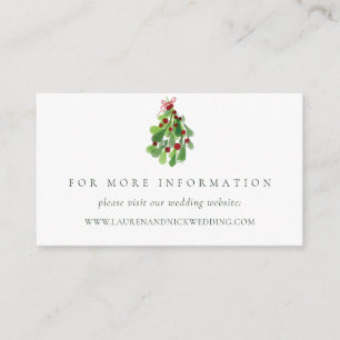 D'accompagnement Carte de site Web de mariage sous le gui de Noël