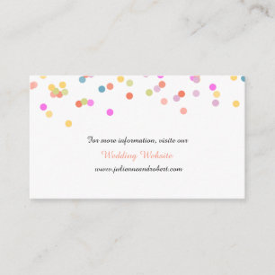 D'accompagnement Carte de site Web Mariage Confetti colorée