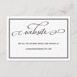 D'accompagnement Carte de site Web Mariage noir et blanc simple