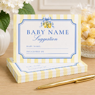 D'accompagnement Carte de suggestion de nom pour Baby Shower au cit