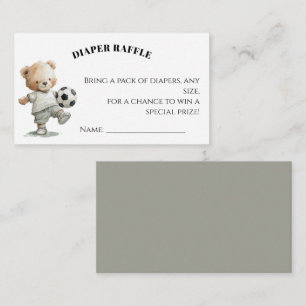 D'accompagnement Carte de tombola de couche de football   Un petit 