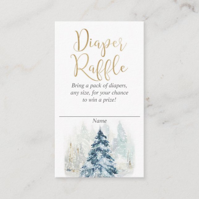 D'accompagnement Carte de tombola de Noël d'hiver et de couche de n (Devant)