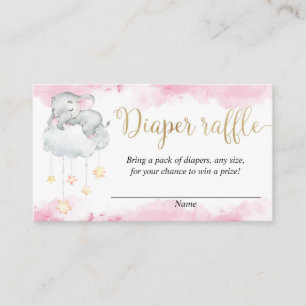 D'accompagnement Carte de tombola en or rose joli bébé éléphant