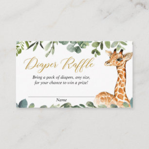 D'accompagnement Carte de tombola Giraffe pour bébé neutre genre