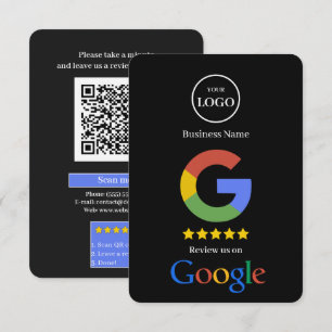 D'accompagnement Carte de visite avec lien QR Code pour avis Google