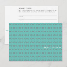 Carte de visite de Jésus Fish Text