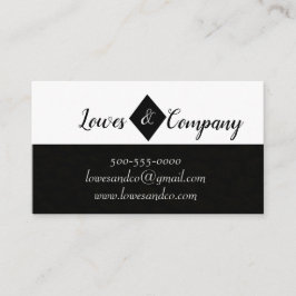 D'accompagnement Carte de visite noir et blanc