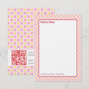 D'accompagnement Carte de visite surdimensionnée pour enseignant d'