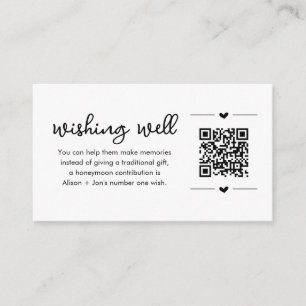D'accompagnement Carte de voeux pour lune de miel avec code QR Insé