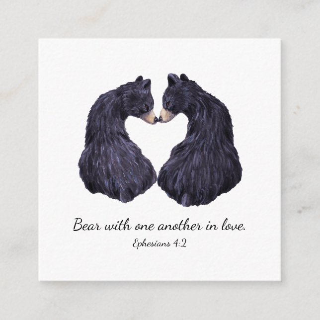 D'accompagnement Carte d'écriture de l'ours amoureux (Devant)