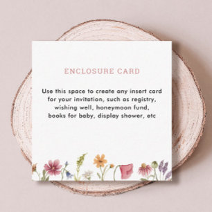 D'accompagnement Carte d'encart de jardin de fleurs sauvages à l'aq