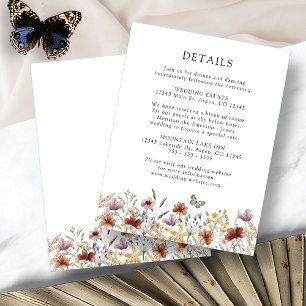 D'accompagnement Carte d'encart de mariage bohème blanc