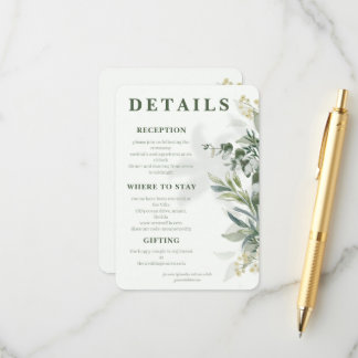 D'accompagnement Carte d'encart de mariage botanique moderne organi