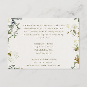 D'accompagnement Carte d'encart de mariage floral élégant Aquarel